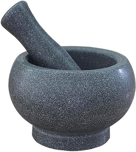 YJYJY Mörser und Stößel Set Granit Guacamole Granit Groß