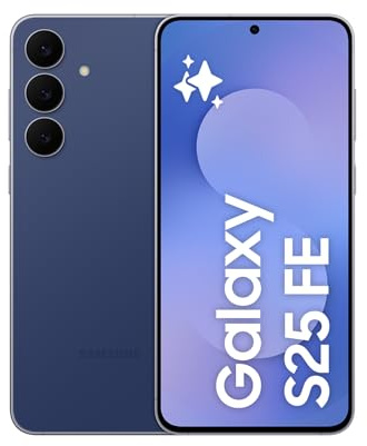 Samsung Galaxy S25 FE 512GB, Teléfono Móvil con IA, Marco Ligero 7,5mm, Pantalla FHD+ 6,7, Cámara 50MP, Exynos 2400, 8GB RAM, Garantía Fabricante 3 Años + 1 Año Extra, Azul Marino (Versión Española)