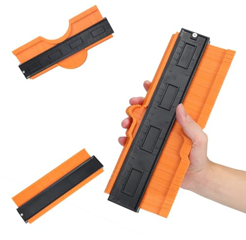 VortecSys Herramienta de medidor de contorno (10 pulgadas, naranja), duplicador de forma irregular, regalos de cumpleaños para hombres y padres, gadgets geniales para hombres, herramienta de medición