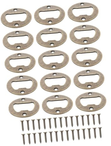 Garneck Kit apribottiglie fai da te con inserti in metallo con viti rotonde piatte apribottiglie parti per uso domestico accessorio sicuro da 15 pezzi