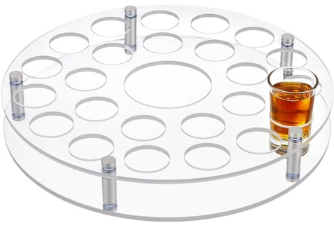Peacoblue 25er Shot Tablett Halter,Acryl Display Schnapsbrett