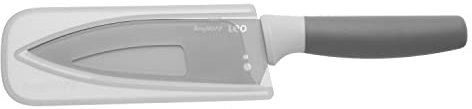 BergHOFF Leo - Coltello da cuoco antiaderente in ceramica, con spogliarello, 14 cm, in acciaio inox, grigio, 6 x 26,5 x 2 cm