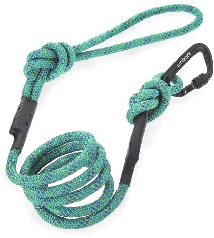 Embark Adventure Pro 6ft Climbing Rope Dog Leash for All Breeds, Turquoise