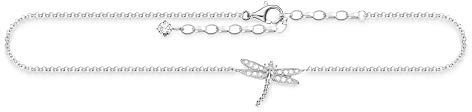 Thomas Sabo Fußkettchen Feder 925 Sterling Silber AK0008-001-21-L27v