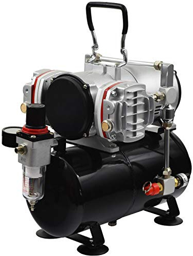 Agora-Tec® Airbrush Mini Druckluft Kompressor AT-AC-06 (sehr leise) max. 6 bar,46 l/min