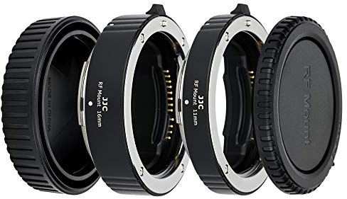 JJC 11mm/16mm Kit Auto Focus (AF) Macro Extension Tube per la fotografia di immagini ravvicinate per Canon fotocamere mirrorless con attacco RF e obiettivi con attacco RF