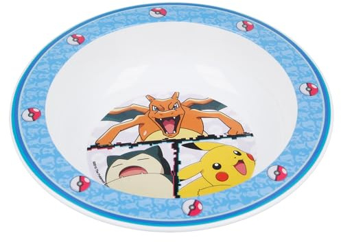 Stor Ciotola Bambini Pokémon 1024ml - Adatta Microonde, Plastica, Design Ergonomico per Bambini