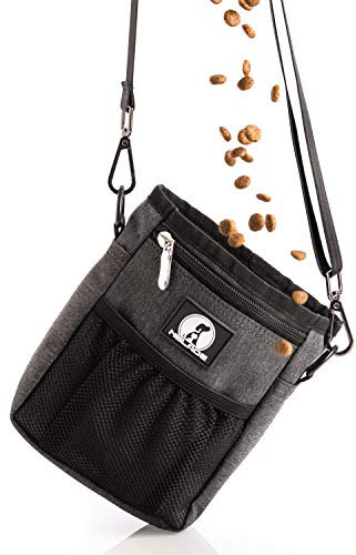 NELADE® Futterbeutel - Der perfekte Leckerlibeutel fur Hunde - Das Optimale Hunde Zubehör für Ihren Spaziergang oder das Training mit dem Hund - Robuster & Wasserabweisender Futterbeutel Hunde