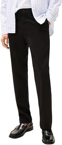 Tommy Hilfiger Pantaloni Uomo Denton Chino 1985 Pima Cotton Chino, Nero (Black), 28W / 34L