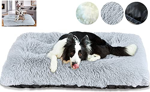 Plüsch HundeBett Hundesofa, Orthopäisches Waschbare Hundebetten, für Kleine Mittlere Große Hunde, rutschfest Weiches Hundekorb Hundekörbchen- Grey|| S (53×38×12cm)