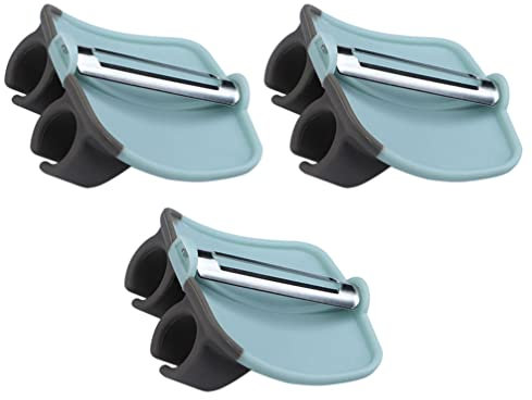Kichvoe 3piezas Pelador De Frutas y Verduras De Inoxidable De Herramienta De Cocina Multiusos Pelador Ergonómico Para Calabacín Patatas y Hortalizas
