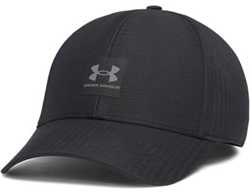 Under Armour Men's Iso-Chill ArmourVent Stretch Fit Hat, (001) Black / / Castlerock, Large/X-Large
