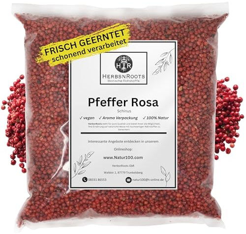 Pfeffer Rot 500g • Rosa Pfeffer Schinus • Erste Wahl • intensiver Geschmack • HerbsnRoots