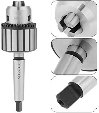 Drill Chuck for Lathe 1/32 Inch 5/8 Inch, Super Heavy Duty MT2 Drill Chuck with Chuck Key, Drill Press Chuck Adapter Converter Morse Taper Arbor