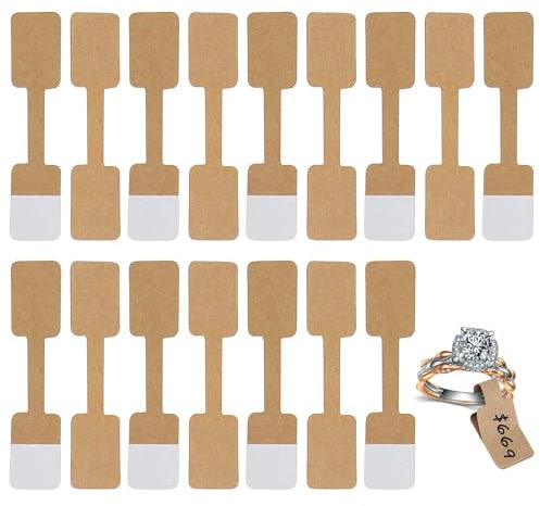 Schmuck Preisschilder Aufkleber 500 Stück Preisetiketten Preisschilder Etiketten Selbstklebend 6x1,2cm Preisaufkleber für Halskette Ring