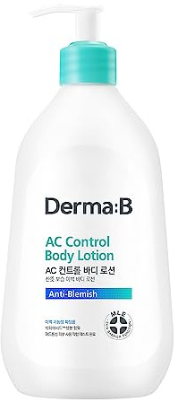 Derma B | AC Control Body Lotion | Moisturizer for Anti-Blemish & Pimples | Water-Oil Control | Hypoallergenic Solution for All Skin Types | Body Cream for Soothing & Refreshing | 13.52 fl oz (400ml)