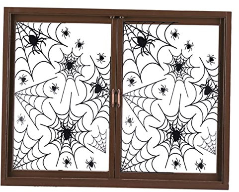 Veemoon Halloween-spinnennetz-wanddekoration Wandaufkleber Für Halloween Spinnennetz-aufkleber Für Wohnzimmer Schlafzimmer Abziehbar Und Aufklebbar Schwarz