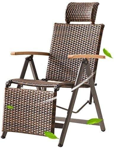 Gartenstühle, Terrassen-Liegestühle, Liegesessel, Sessel, Stühle, Rattan-Polyethylen-Stühle, Liegestühle für den Außenbereich, Garten, brauner Stuhl