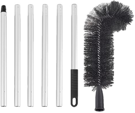 Brosse de nettoyage de gouttière - Nettoyeur de gouttière rétractable, brosse à poils de gouttière | Brosse de nettoyage de gouttière avec design incurvé, outils de nettoyage pour enlever les feuilles