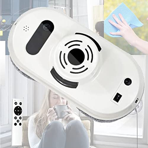 Jrcfnss Window Cleaner Robot, Automatic Robotic Window Cleaning Vacuum Cleaner Wireless Remote Control Glass Robot for Inside and Outdoor High Window