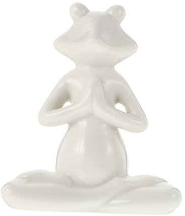 KITANDOVE Keramik Frosch-Ornament Schreibtisch-Dekoration Einzigartiges Yoga-Frosch-Ornament Kreatives Keramik Für Zuhause Und Büro