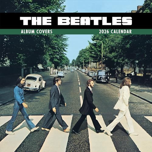 TF Publishing 2026 The Beatles: Albums & Artwork Wall Calendar - Large Grids for Appointments and Scheduling - Monthly Wall Calendar 2026 with Matte Paper for Home and Office Organization - 12x12in