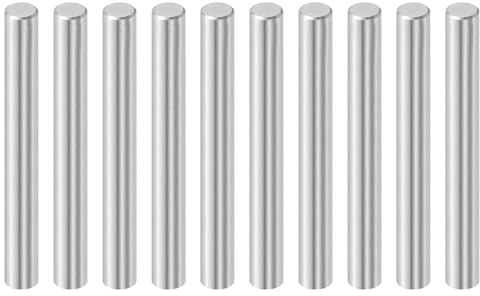 QUARKZMAN 10 Stück Zylinderstifte 8 mm x 65 mm Metallstift, 316L Edelstahl Zylindrische Dübelstifte Regalstützstift Stange Befestigungselemente Metallregalstifte Silberton