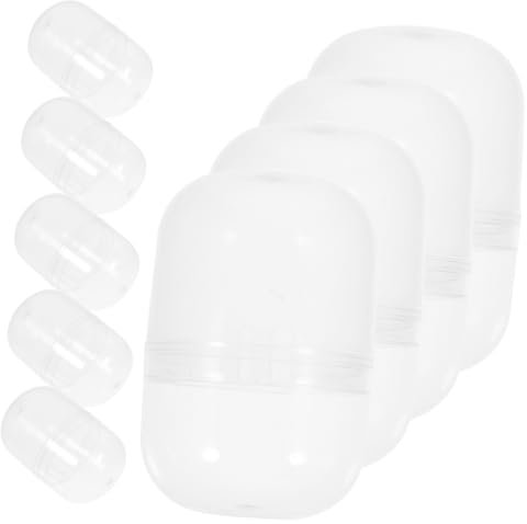 TOPBATHY Fillable Vending Machine Balls 50pcs Plastic 32mmx47mm Reusable Storage Containers for Candy Easter Basket Stuffers