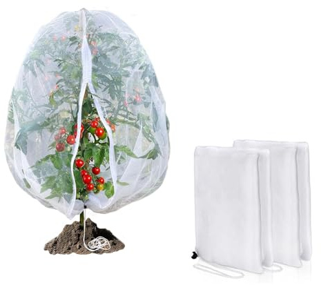 2 Piezas Red Protección Plantas Red Vegetal Red Protección Aves Red Malla Fina Red Insectos para árboles Frutales para Arbustos Arándanos Tomates árboles Frutales Flores Verduras Plantas en Maceta