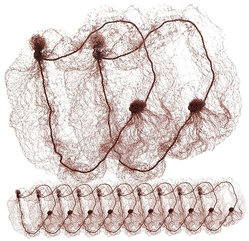 ARTSEWPLY 50 Stück Haarnetz für Dutt Elastisches Feines Mesh Haarnetz Braun für Tänzerinnen Krankenschwestern und Stewardessen Rutschfest und Leicht für Frisuren