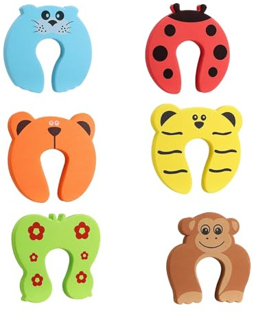 Yotlein 6 Stück Klemmschutz für Türen, Türstopper Baby Kinder, Kinder Sicherung Fingerklemmschutz Türstopper, Farbe Türstopper Schaumstoff, aus Eva Schaum, für Zimmertüren und Schiebetüren