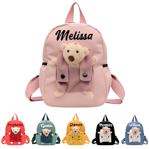 YINYIFANS Universeller Personalisierter Rucksack,Bedruckt Mit Dem Namen Ihres Kindes,Geeignet für Jungen und Mädchen.Die ideale Tasche für die Kleinen.(Stil O)