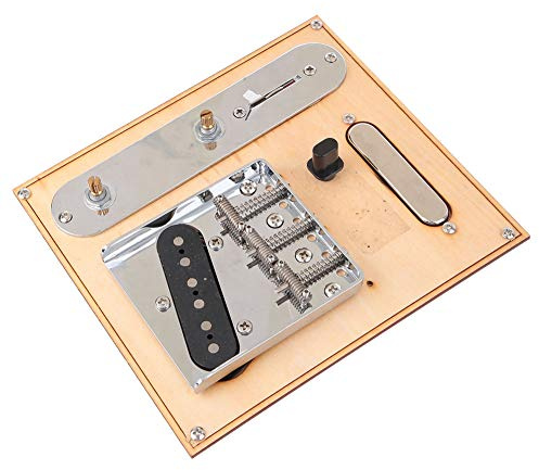SEAFRONT Ensemble de Micros de Guitare en Laiton Noir chromé, Plaque de Commande, Accessoires d'instruments de Musique pour Guitare électrique (chrome noir)