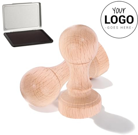 Sellos Personalizados - Sello Personalizado con Nombre y Diseño - Sellos de Madera en Varios Tamaños para Manualidades, Correspondencia y Oficina (Precinto redondo)