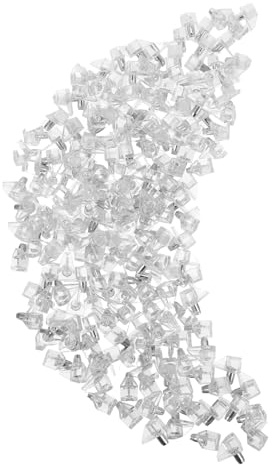 FUTUREORYY 200 Pezzi 200 Perni di Supporto per Ripiani Mobili in Plastica Trasparente, Staffe Resistenti per Mensole Armadi e Cucina, Clip per Ripiani Versatili per Scaffalature Domestiche