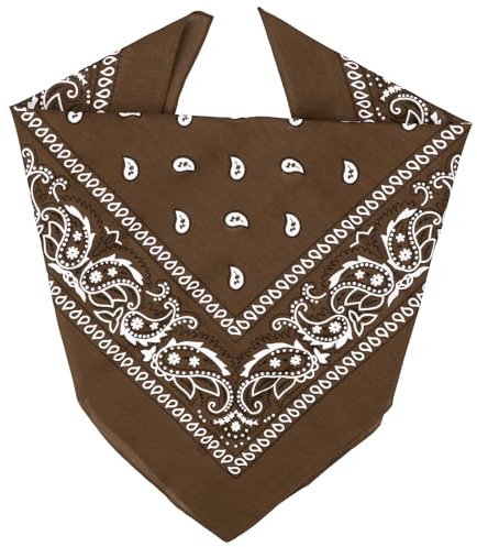 ZENO Bandana Algodón Puro, Pañuelo Cabeza Unisex, sin Poliéster, Lavable