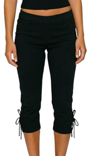 Pantacourt pour femme Taille haute Nœud papillon Leggings Skinny Y2k | Leggings capri skinny avec nœud papillon longueur genou pantalon capris pantalon sexy extensible coupe ajustée pantalon court