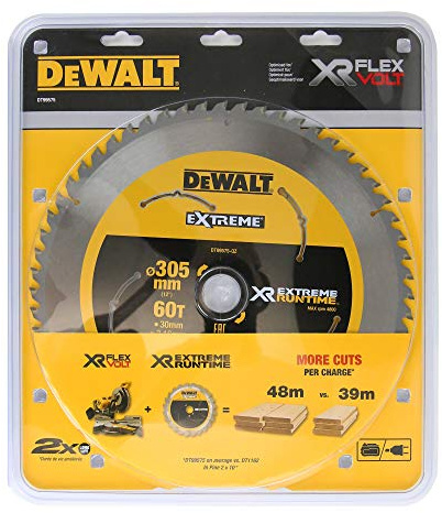 DEWALT FlexVolt XR Mitre Saw Blade 305 x 30mm x 60T