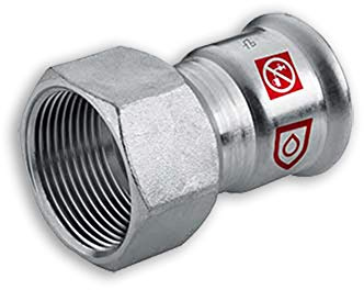 C-Stahl Pressfitting M Kontur - Übergangsmuffe (IG) - 22mm x DN 20 (3/4)