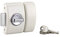 THIRARD - Cerradura con botón Design 5 para puerta de entrada, cilindro 50 mm, acero, 3 llaves, color blanco