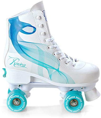 RAVEN Rollschuhe Roller Skates für Kinder Erwachsene Mädchen Damen verstellbar (Serena Navy/Mint, 35-38 (22,5-24cm))