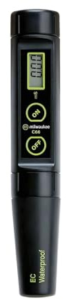Weedness Milwaukee EC-Messgerät Temperatur EC60 Wasserdicht - Garten Pflanzen Wert Pooltester Teststreifen für Pool Messen Wassertester Digital Aquarium Grow Anbau Indoor