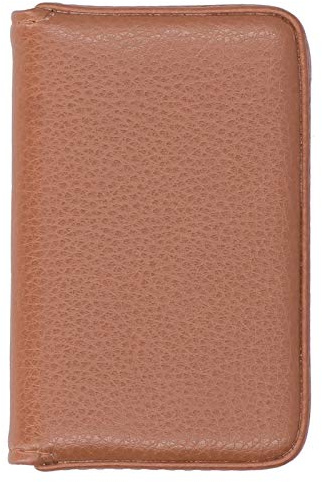 AUNMAS Leder Visitenkartenetui für Männer und Frauen, Visitenkartenetui, mit Magnetschnalle, Brieftasche Kreditkarten-ID-Etui/Halter(Braun)