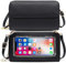 HNOOM Borsa a Tracolla per cellulare Portafoglio Donna Bloccaggio RFID Borsa Piccola Portamonete con Finestra Touch Screen (Nero)