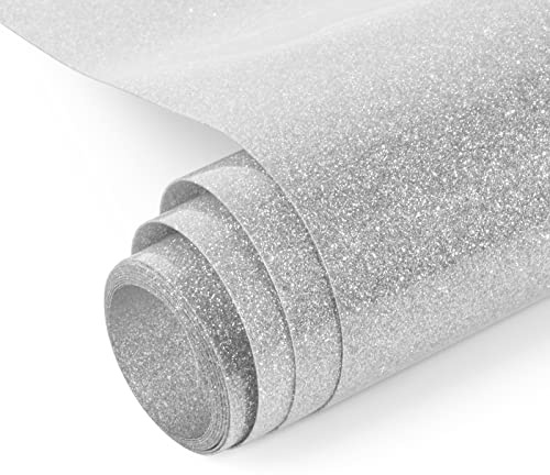 NANAPLUMS Pellicola di trasferimento termico per tessuti, pellicola di trasferimento a caldo, flessibile per tessuti, per magliette fai da te, tessuti (grigio argento grigio)