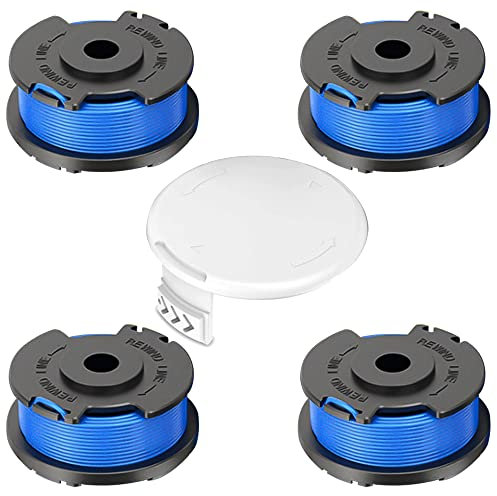 4Pcs Strimmer Spool Replacement for Ryobi, Nylon Strimmer Wire Refills for Ryobi 18V 24V 40V Strimmer Autofeed strimmer Line Garden Accessories for ryobi One+ AC14RL3A,RY40204(11ft Each)