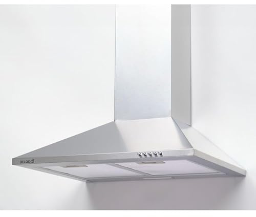 BELDEKO Hotte Murale 60 cm Inox 338 m3/h Évac/Recyclage - Marque Française
