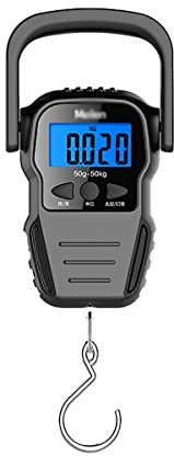 ZzzaNa Digital Hanging Luggage Scale 50kg/110lb Fish Scale with Handle LCD Display Portable Scale for Travel Fishing with 1.6m Measuring Tape Scales