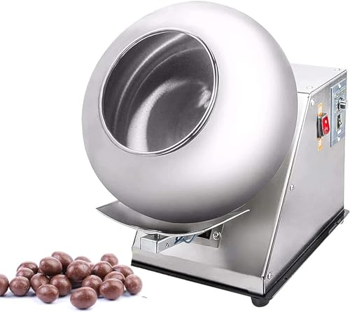 KARFRI Mini Machine d'enrobage de Sucre, Machine d'enrobage Automatique de comprimés, Machine à polir Le Chocolat, adaptée au Sucre, au Chocolat et aux cacahuètes