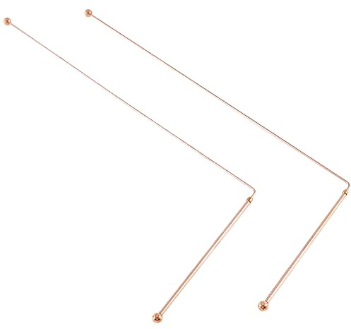 Qtynudy 2 Pièces Baguettes de Radiesthésie en Cuivre Détecteur de Sourcier pour L'Énergie de L' 99,9% de Cuivre Pur.